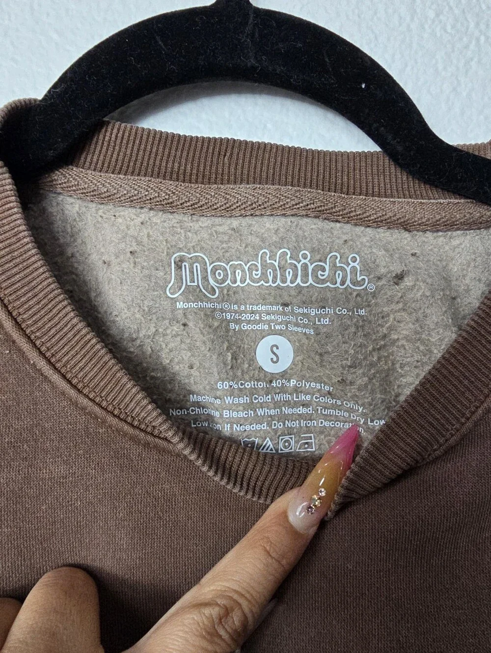 Brown Monchhhichi Sweatshirt.